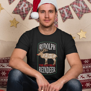 Camiseta Desenho Animado Divertido do Rudolph - A Rena da C