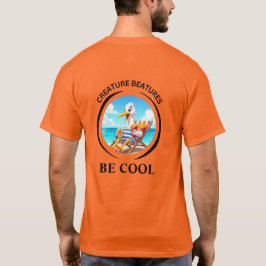 Camiseta Desenho animado ousado de gaivota traquina vestida