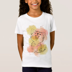 Camiseta Desenho artístico de gato