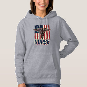 Camiseta Desenho Caduceu de Enfermeira Vintage na Parte de
