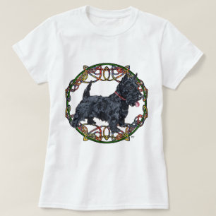 Camiseta Desenho Celta do Terrier Escocês