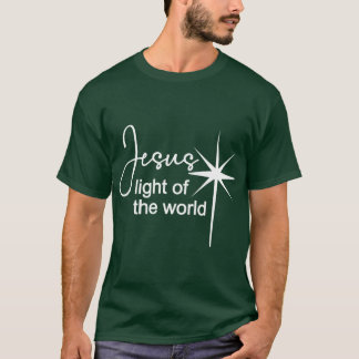 Camiseta Desenho Cristão Jesus Luz do Mundo