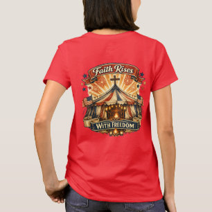 Camiseta Desenho Cristão Patriótico Fé em Ascensão