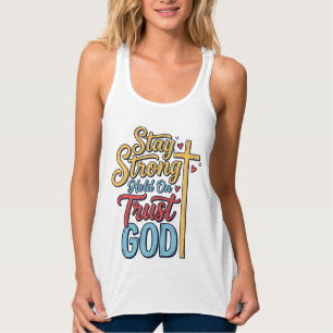 Camiseta Desenho Cruz Cristã Fique Forte Confie em