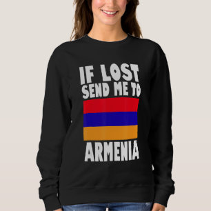 Camiseta Desenho da Bandeira da Armênia Se perdido, envie-m