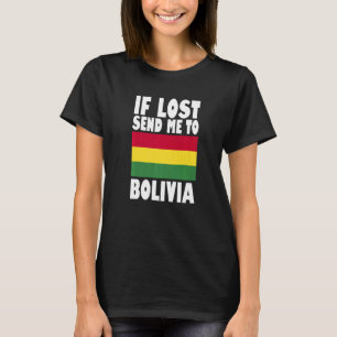 Camiseta Desenho da Bandeira da Bolívia Se perdido me envie