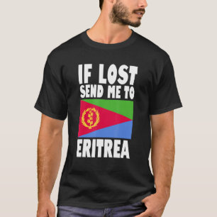 Camiseta Desenho da Bandeira da Eritreia Se perdido me envi