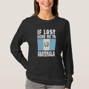 Camiseta Desenho da Bandeira da Guatemala Se perdido envie-