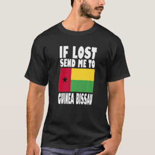 Camiseta Desenho da Bandeira da Guiné Bissau Se perdido env
