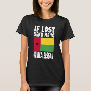 Camiseta Desenho da Bandeira da Guiné Bissau Se perdido env