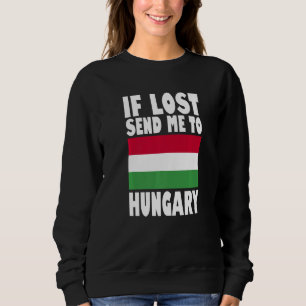 Camiseta Desenho da Bandeira da Hungria Se perdido envie-me
