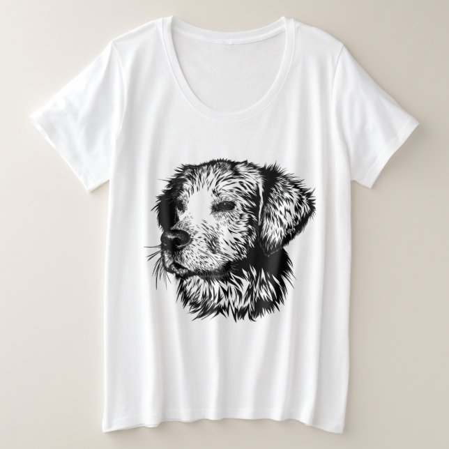Camiseta Desenho da Cabeça Canina (Frente do Design)