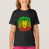Desenho da cabeça de leão Rasta vermelho amarelo v