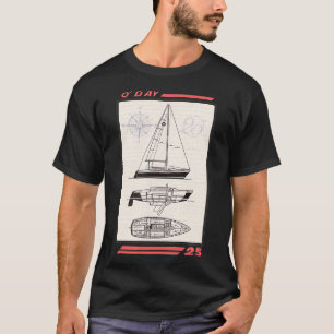 Camiseta Desenho Da Linha De Navegação Do Dia 25