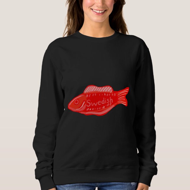 Camiseta Desenho Da Mão De Peixe Sueca (Frente)