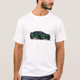 Camiseta Desenho Da Mão Do Carro Esportivo Verde C7