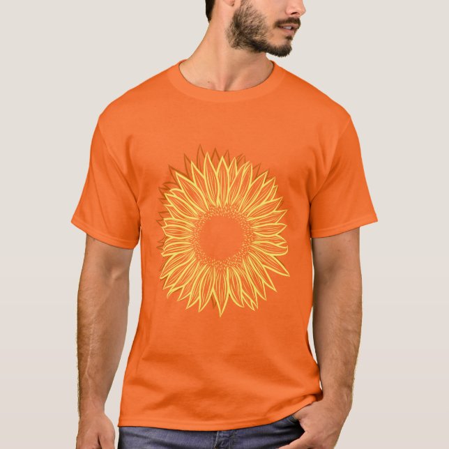 Camiseta Desenho Da Mão Luminosa Rústica Floral (Frente)