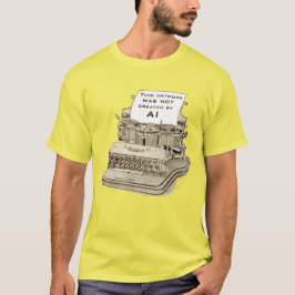 Camiseta Desenho da máquina de escrever Vintage