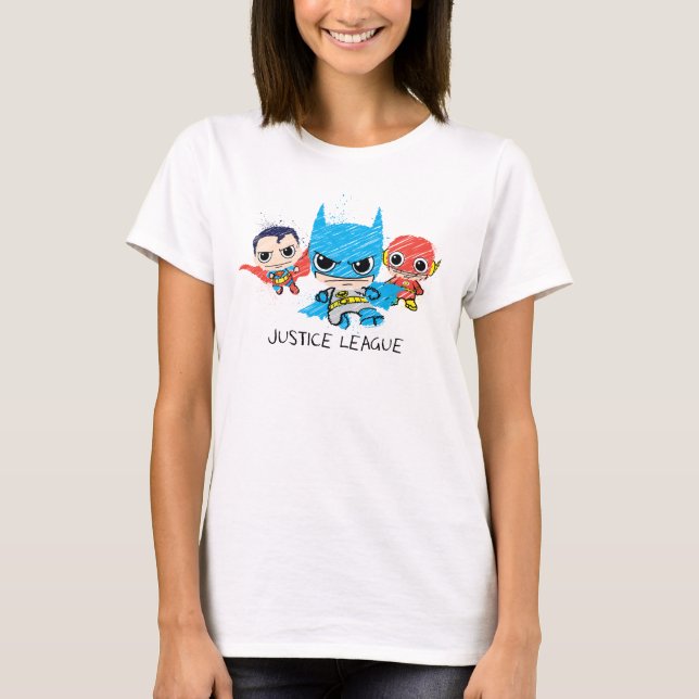Camiseta Desenho da Mini Justice League (Frente)