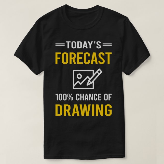 Camiseta Desenho da Previsão de Hoje (Frente do Design)
