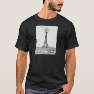 Camiseta Desenho da torre Eiffel de Paris, Texas