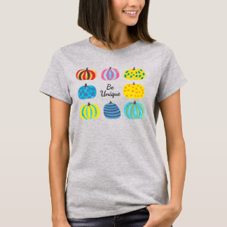 Camiseta Desenho de Abóbora Colorido