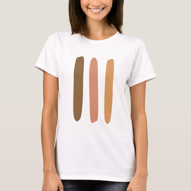 Camiseta Desenho de Abstrato de Linha Moderno Minimalista (Frente)