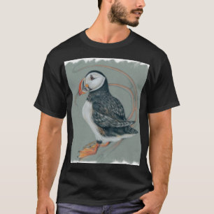 Camiseta Desenho de Arte de Pássaros no Atlântico