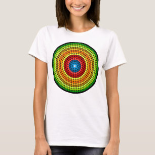 Camiseta Desenho de Arte Mandala Abstrata Pontilhada-65904