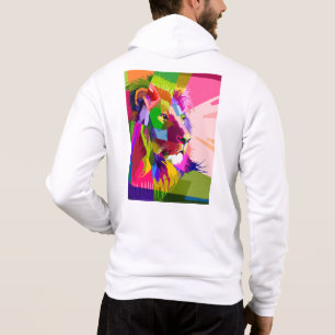 Camiseta Desenho de Arte Pop Prismática de Cabeça de Leão-6