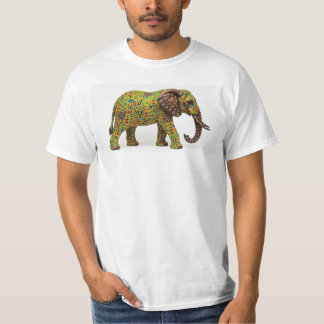 Camiseta Desenho de Árvore Africana em Branco