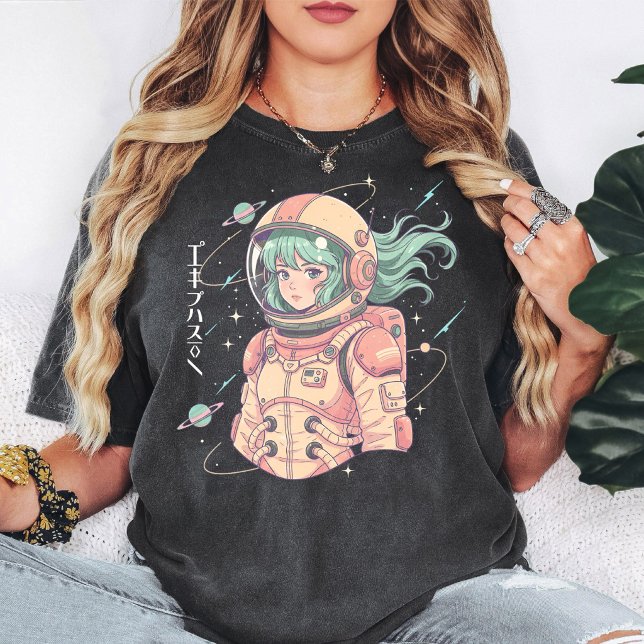 Camiseta Desenho de astronauta anime menina exploradora esp (Criador carregado)