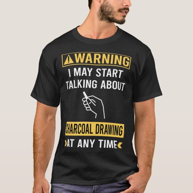 Camiseta Desenho de Aviso Engraçado (Frente)