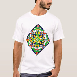 Camiseta Desenho de Azulejo de Terracota Talavera Mexicana 