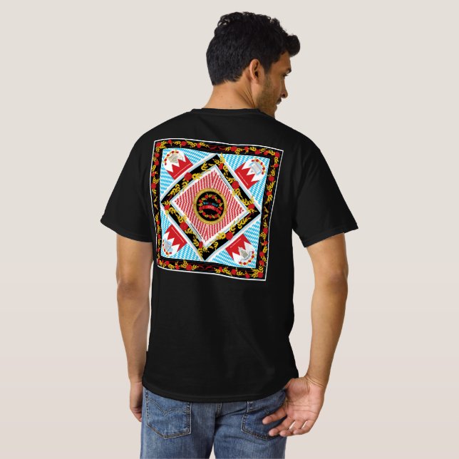 Camiseta Desenho de Bandana (Parte Traseira Completa)