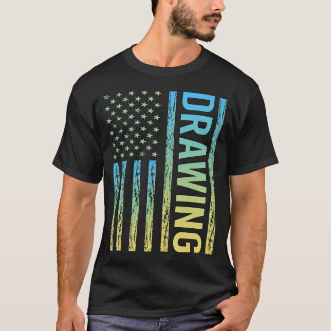 Camiseta Desenho de Bandeira Gradiente (Frente)