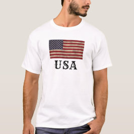 Camiseta Desenho de Bandeira Patriótica Americana