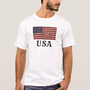 Camiseta Desenho de Bandeira Patriótica Americana