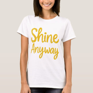 Camiseta Desenho de Brilho Dourado