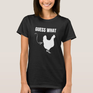 Camiseta Desenho de Bunda de Frango Adivinhe