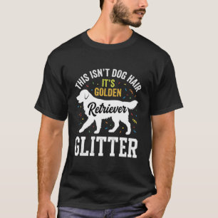 Camiseta Desenho de Cabelo de Cachorro com Brilho de Retrie