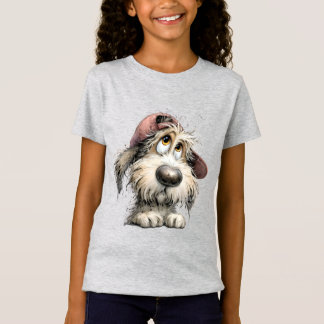 Camiseta Desenho de cachorro excêntrico fofo