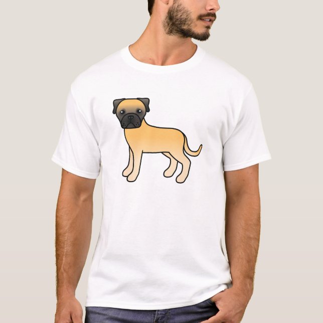 Camiseta Desenho de Cão Bullmastiff Corça (Frente)