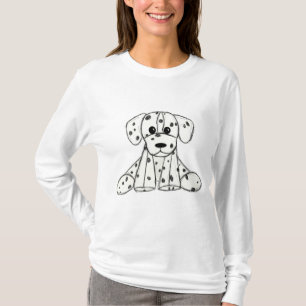 Camiseta Desenho de cão de pelúcia Dalmaciano em forma de