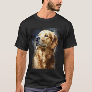 Camiseta Desenho de Cão Golden Retriever para Amantes de Cã