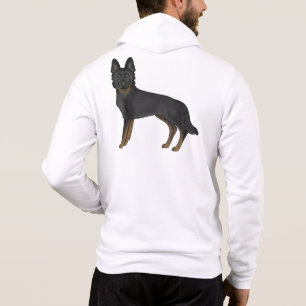 Camiseta Desenho de Cão GSD - German shepherd preto