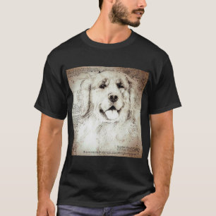 Camiseta Desenho de Cão Leonardo da Vinci Homens de Arte Cl