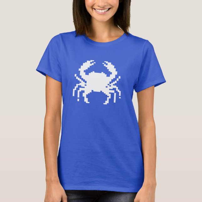 Camiseta desenho de caranguejo pixel (Frente)
