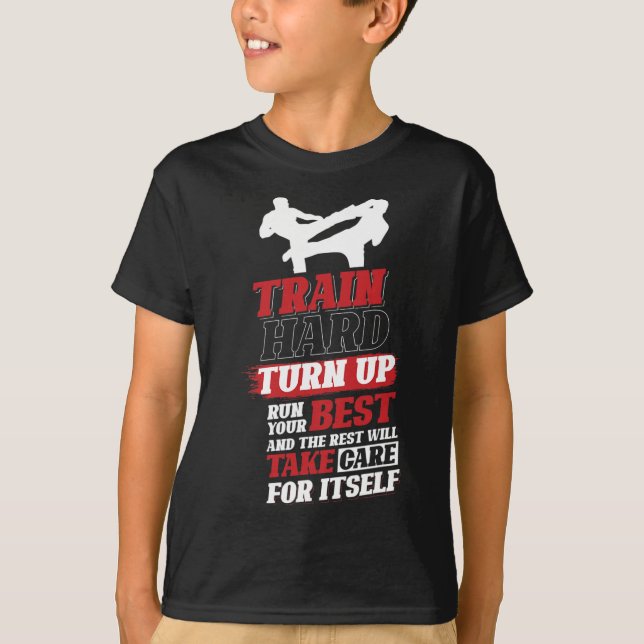 Camiseta Desenho de Cardio Kickboxing Para Kickboxer (Frente)