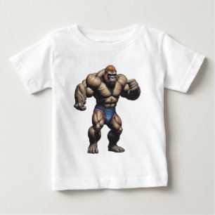 Camiseta Desenho de Cartoon em Pop Art de Gorila Fisicultur